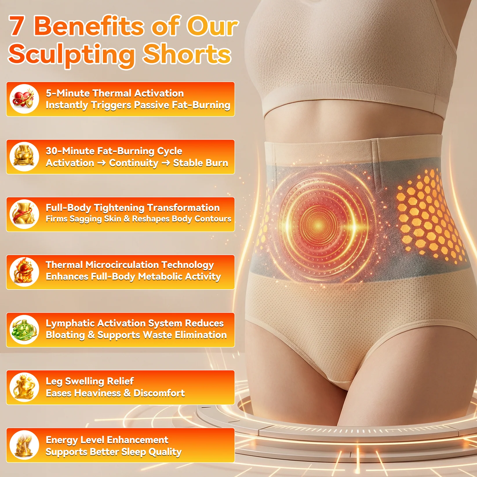 Mresio® 𝟐𝟎𝟐𝟔 Moringa & Berberine 4-in-1 Body Sculpting Shorts – Tummy, Hips & Thigh Contouring - Image 3